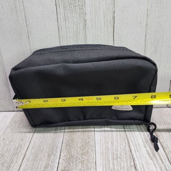Samsonite Toiletry Travel Jewelry Toiletries Bag Black Small Canvas Zipper - Picture 7 of 7